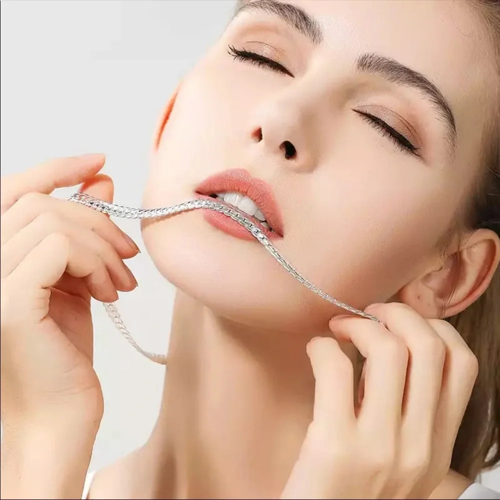 New Unisex 925 Sterling Silver Snake Necklaces - Picture 4 of 7